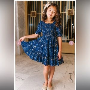 Navy Mini Starry Nights Dress Ivy City Co